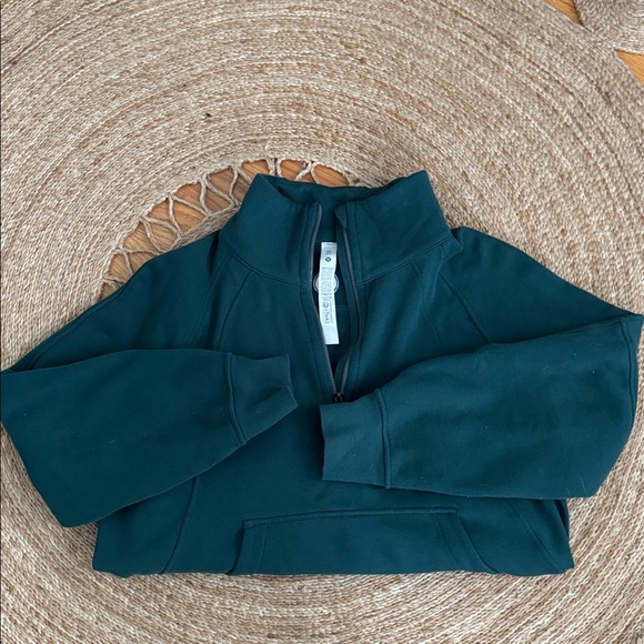 NEW Lululemon Scuba Oversized Funnel-Neck Half Zip Storm Teal Long (M/L) - Picture 3 of 7